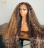 Human Hair Honey Blonde 13x6 Lace Front Deep Wave 13x6 Hd Wig Brazilian