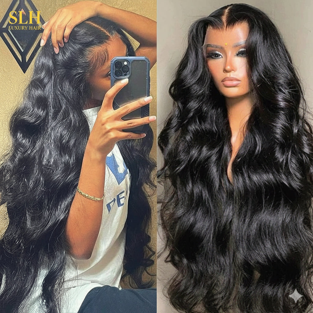 Body Wave Transparent Lace Frontal Wig 100% Human Hair