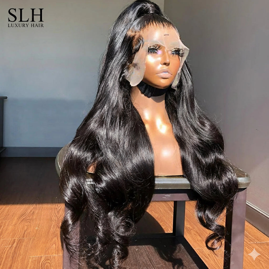 Body Wave Transparent Lace Frontal Wig 100% Human Hair