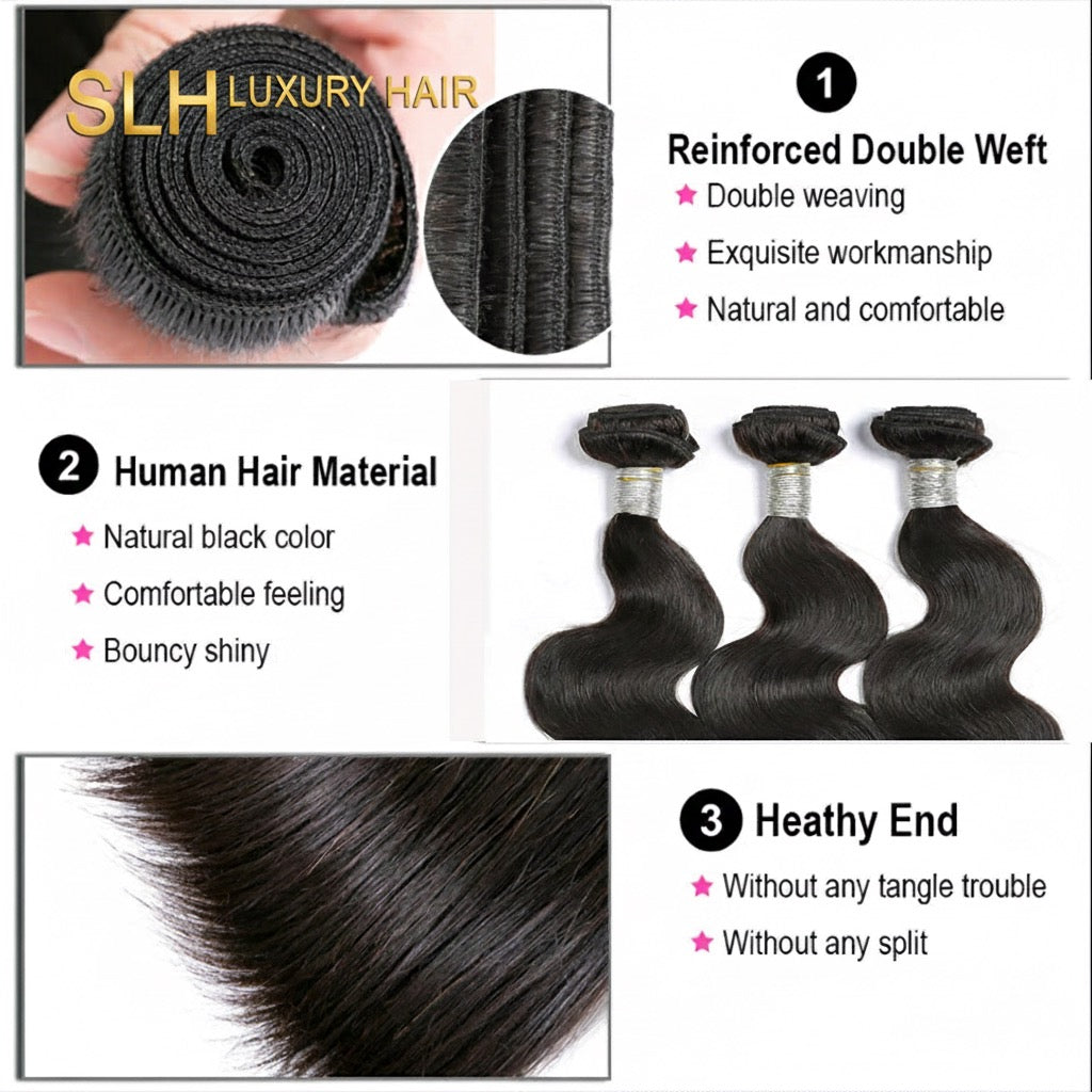 Body Wave Bundles Brazilian Human Hair Weave Bundles 3/4 Bundles Deal Top Quality Human Hair